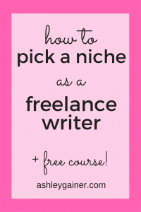 great advice for what to do when you don't know how to pick your writing niche.