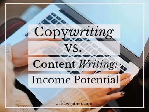 Copywriting versus content writing: income potential
