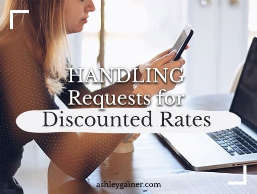 Handling requests for discounted rates