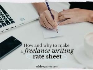 How and why to make a freelance writing rate sheet