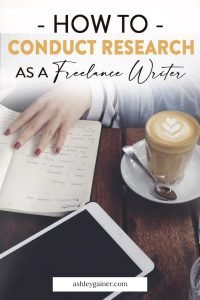 how to conduct research as a freelance writer